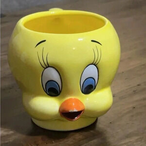 VTG Looney Tunes Tweety Bird 3D Cup Mug Coffee Tea Ceramic 1992 Warner Bros